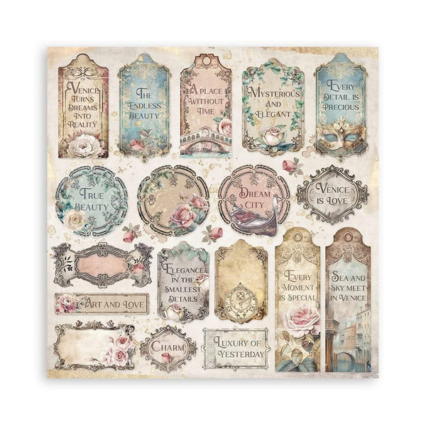 Stamperia Single-Sided Paper Pad 12"x 12" 22/Pkg - Venice City of Art^