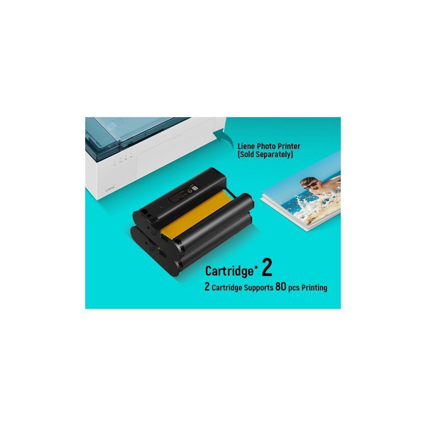 Liene Amber M100/M200 4"x 6" Photo Paper 80 Sheets & 2 Ink Cartridges