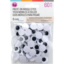 CousinDIY Paste-On Wiggle Eyes 15mm 60/Pkg Black