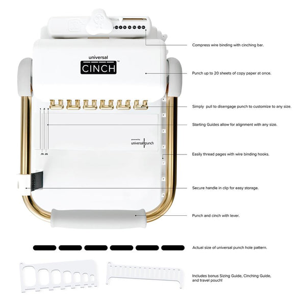 We R Universal Cinch Gold & White