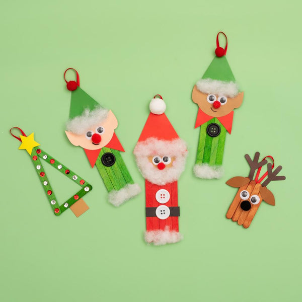 Colorbok Kids Christmas Holiday Ornament Kit Popsicle Stick