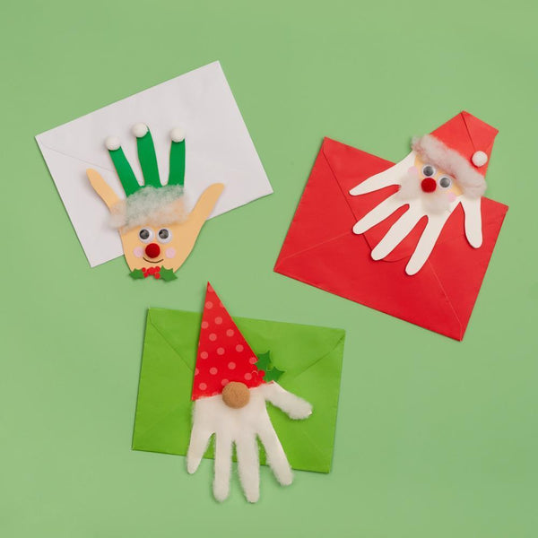 Colorbok Kids Christmas Holiday Card Kit Hand Print