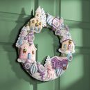 Bucilla Felt Wreath Applique Kit 15.25" Round Putz Village