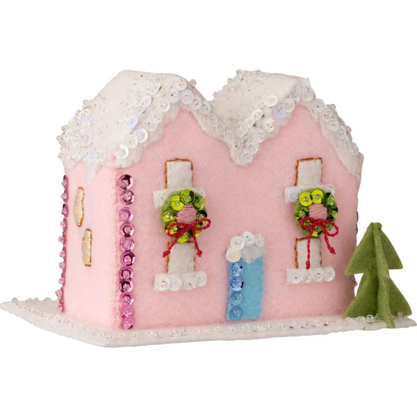 Bucilla Felt Ornaments Applique Kit Set Of 3 Putz Village 3D