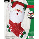 Bucilla Felt Stocking Applique Kit 18" Long Holiday Cheer Santa