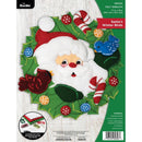 Bucilla Felt Wreath Applique Kit 17"X18" Santa's Winter Birds