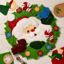 Bucilla Felt Wreath Applique Kit 17"X18" Santa's Winter Birds