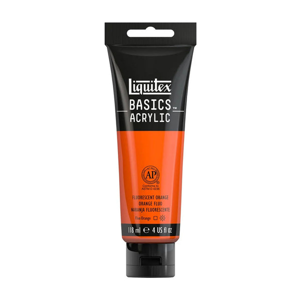 Liquitex Basics Acrylic Paint 118ml - Fluorescent Orange