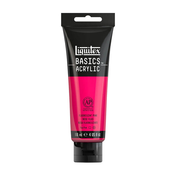 Liquitex Basics Acrylic Paint 118ml - Fluorescent Pink