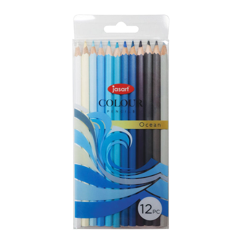 Jasart Colour Pencil Trend Sets 12 Pack - Ocean