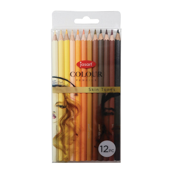 Jasart Colour Pencil Trend Sets 12 Pack - Skin Tones