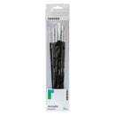 Reeves Acrylic Brushes Long Handle Set of 6 - No. 2, 8 & 12 Long Flat; No. 2, 6 & 8 Round