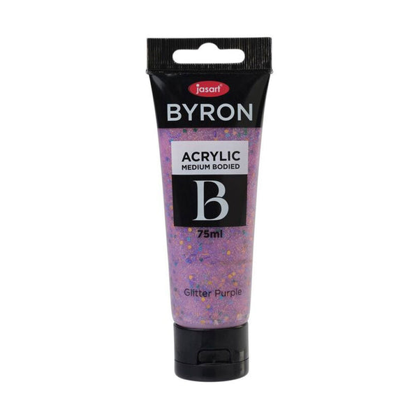 Jasart Byron Acrylic Paint 75ml  - Glitter Purple