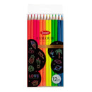 Jasart Colour Pencil Trend Sets 12 Pack - Neon