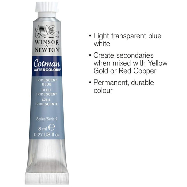 Winsor & Newton Cotman Watercolour 8ml - S2 - Iridescent Blue*
