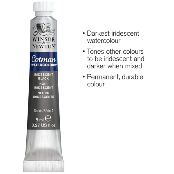 Winsor & Newton Cotman Watercolour 8ml - S2 - Iridescent Black