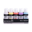 Byron Matte Acrylic Paint 60ml Set 10 Pack - Neutral