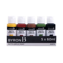 Byron Matte Acrylic Paint 60ml Set 5 Pack - Earth