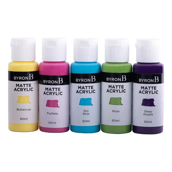 Byron Matte Acrylic Paint 60ml Set 5 Pack - Bloom