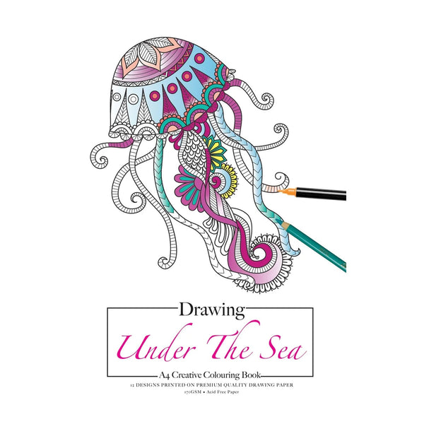 Jasart A4 Creative Colouring Book - Drawing - Under The Sea