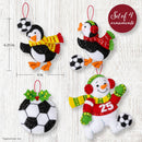 Bucilla - Soccer Snow Day Felt Ornament Kit Set of 4
