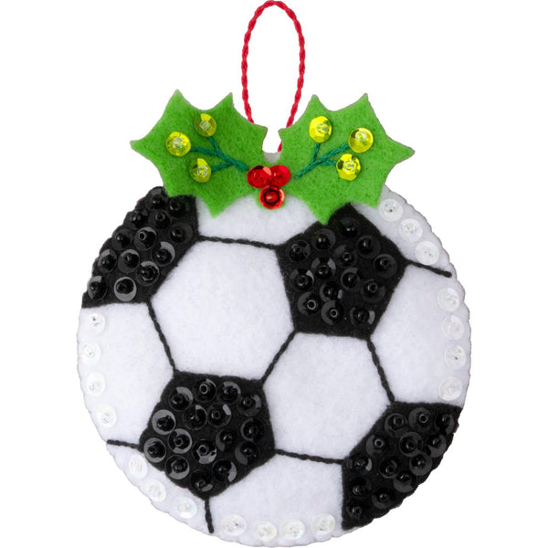 Bucilla - Soccer Snow Day Felt Ornament Kit Set of 4