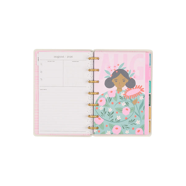 Me & My Big Ideas - 2026–2027 Floral Embrace Customizable Planner Mini Horizontal Layout - 12 Months