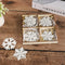 Poppy Crafts Wooden Ornaments Set - Christmas Collection - White Snowflakes