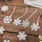 Poppy Crafts Wooden Ornaments Set - Christmas Collection - White Snowflakes