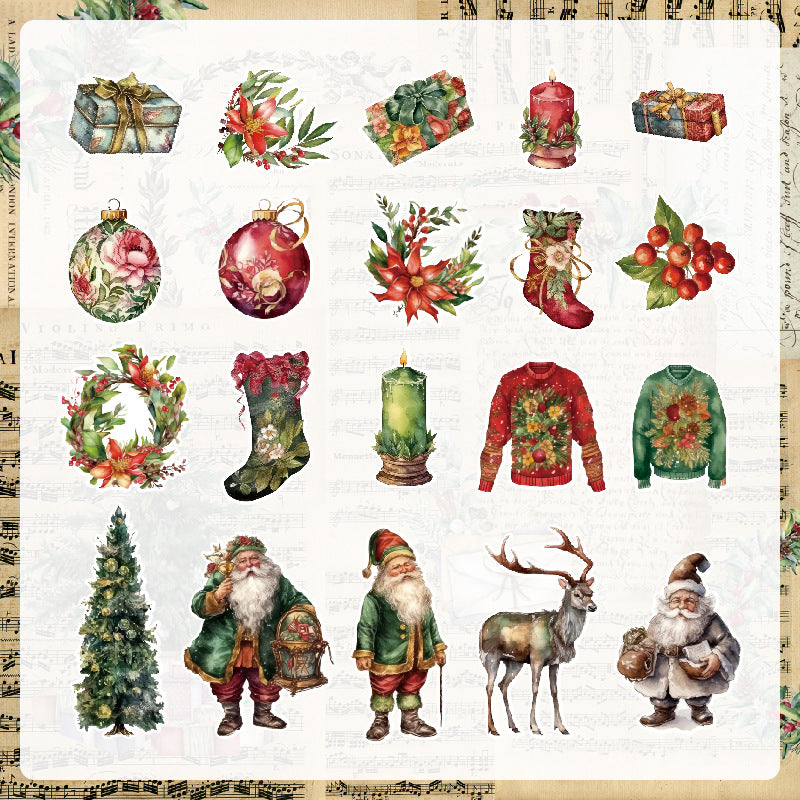 Poppy Crafts Festive Sticker Pack - Yuletide