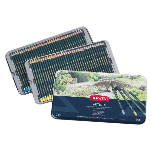 Derwent Artists Pencil Tin Set - 72 Pencils