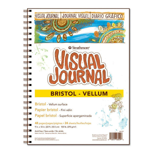 Strathmore Visual Bristol Vellum Journal 9"x 12" - 270gsm 48 Pages