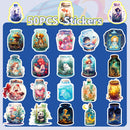 Poppy Crafts Sticker Pack 50pcs - Sweet Jar Characters