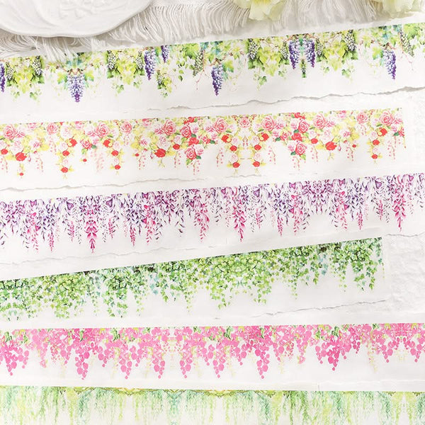 Poppy Crafts Floral Sticker Roll - Green Heart