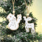 Poppy Crafts Wooden Ornaments Set - Christmas Collection - White Christmas