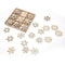 Poppy Crafts Wooden Ornaments Set - Christmas Collection - Simple Snowflakes