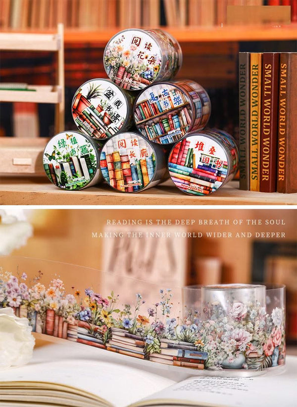Poppy Crafts Bookshelf Sticker Roll - Flower Garden