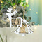 Poppy Crafts Wooden Ornaments Set - Christmas Collection - White Festive Frames