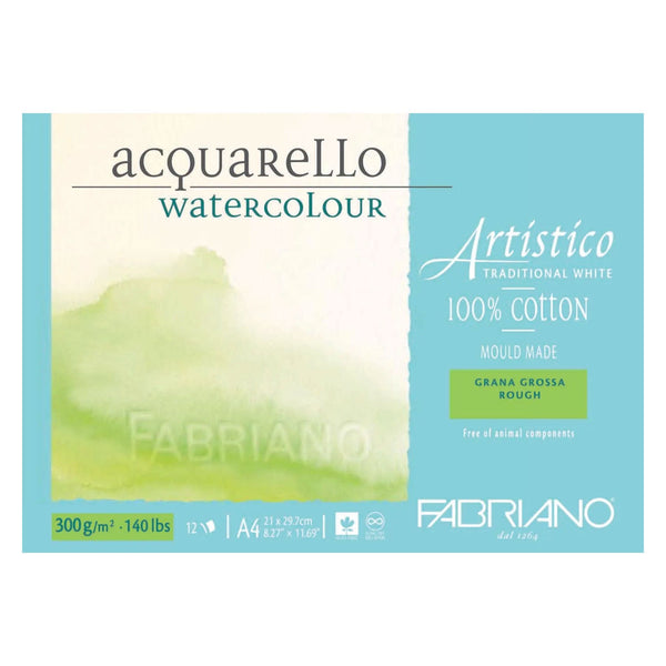 Fabriano Artistico Watercolour Pad - Rough 300gsm - A4