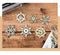 Poppy Crafts Wooden Ornaments Set - Christmas Collection - Festive Flakes