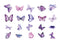 Poppy Crafts Butterfly Nature Sticker Pack - Purple