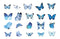 Poppy Crafts Butterfly Nature Sticker Pack - Blue