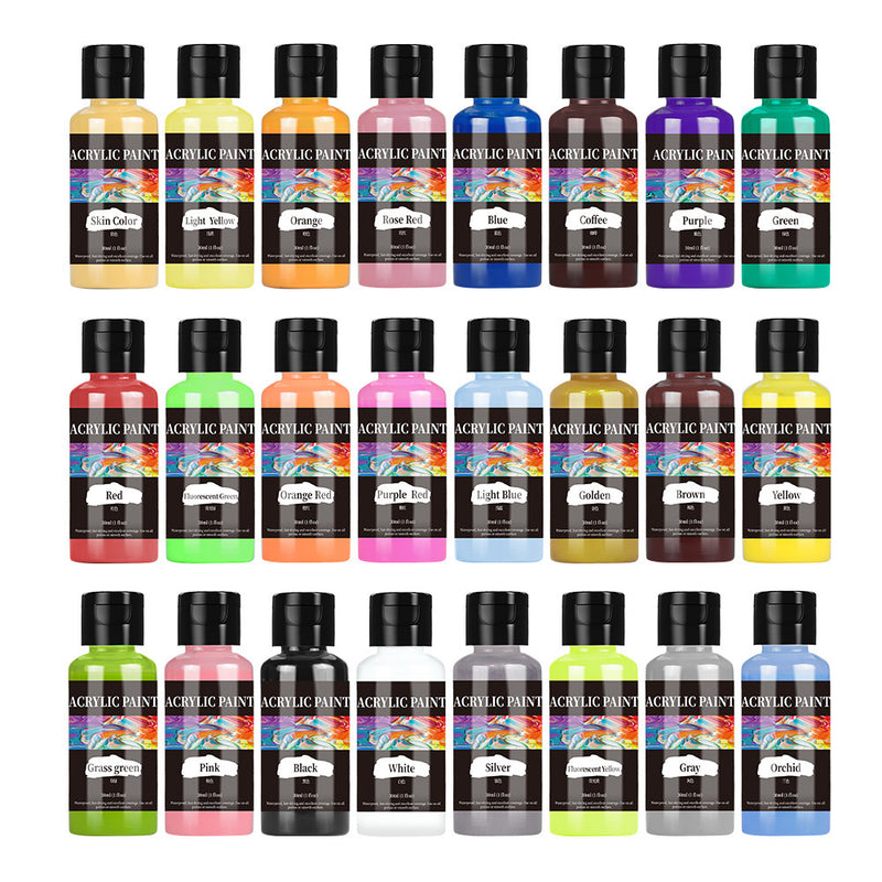 Poppy Crafts Acrylic Paint Set 24 Pack