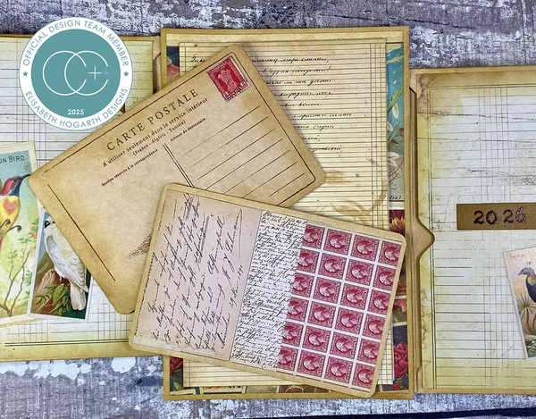 Craft Consortium The Collector - Used Stamps - Rub on Transfers