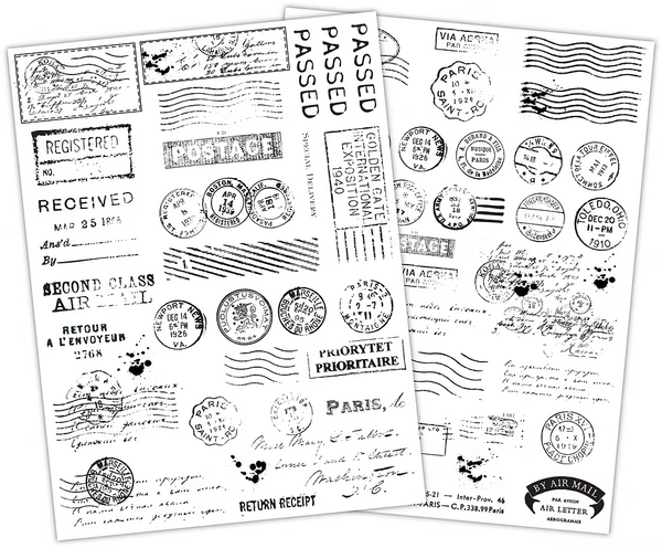 Craft Consortium The Collector - Postage - Rub on Transfers