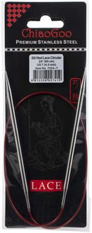 ChiaoGoo Red Lace Stainless Circular Knitting Needles 24" Size 7/4.5mm