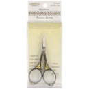 Sullivans Heirloom Embroidery Scissors 4" Gunmetal & Gold Round Handle