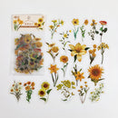 Poppy Crafts Floral Nature Sticker Pack - Yellow Flowers