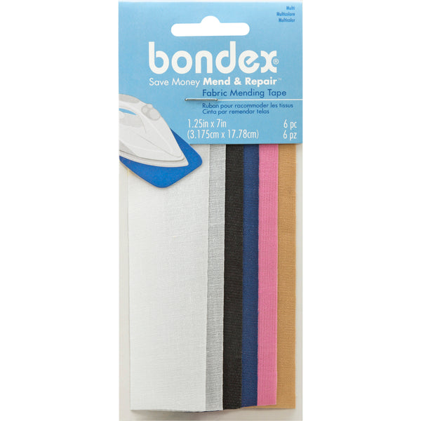 Bondex Iron-On Mending Tape 7"X1-1/4" 6/Pkg - Multi