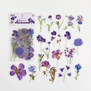 Poppy Crafts Floral Nature Sticker Pack - Purple Flowers